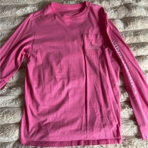 Vineyard Vines Kids Bright Pink Long Sleeve Tee